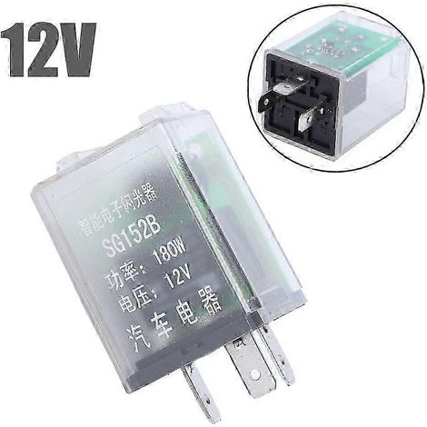 Relais clignotant DC 12V 3 broches 180W pour voiture, accessoire de clignotant électronique (1/5)