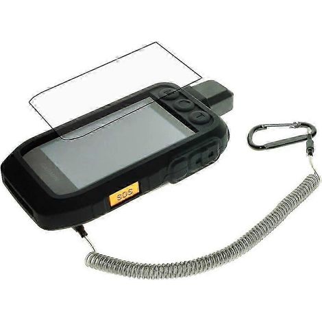 Étui en silicone + protection d'écran + cordon de sécurité rétractable en acier avec armature interne pour Garmin Alpha 200i 300i Alpha200i (1/5)