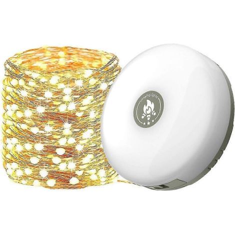 Guirlande lumineuse de camping de 10 m, idéale pour le camping, la randonnée et les tentes. Lanterne LED rechargeable. (1/4)