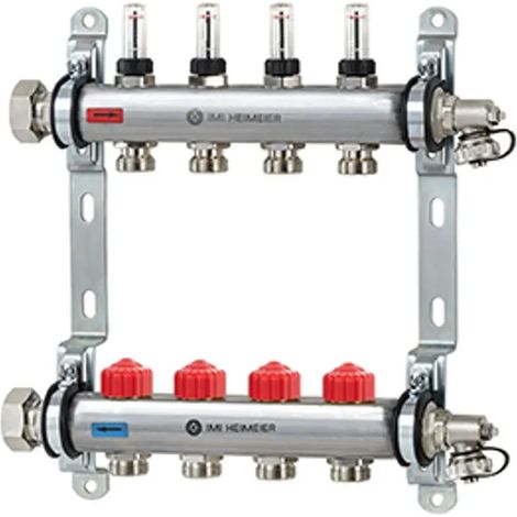 HEIMEIER Distributore circuito di riscaldamento Dynacon 150 regolatore di portata automatico, 4 circuiti di riscaldamento, 9346-04.800