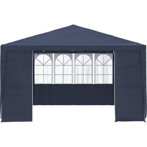 INLIFE Tente de réception avec parois latérales 4x4 m Bleu 90 g/m² (1/6)