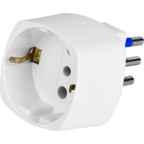 ADATTATORE SINGOLO 2P+T SPINA PRESA SCHUKO - 16A+T