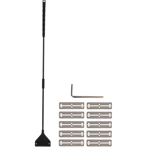 Grattoir à algues à long manche, outil d'élimination du verre pour aquarium avec 10 lames pour réservoir d'eau salée et d'eau douce 62 cm/24,4 pouces (1/5)