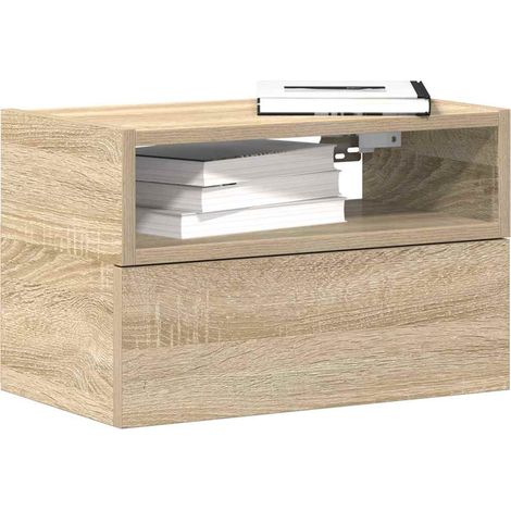 Wall-mounted Bedside Cabinets 2 pcs Sonoma Oak 45x26x28.5 cm vidaXL