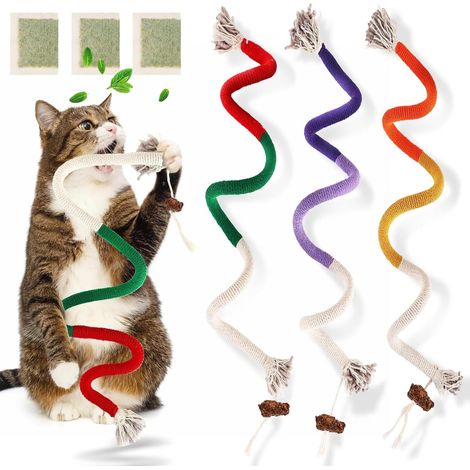 3er Pack Jouet pour chat en sisal corde pour soins dentaires et jeu quotidien des chats (1/5)