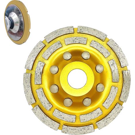Meuleuse à béton 11,5 cm, disque diamant double rangée, polissage marbre et pierre (1/5)