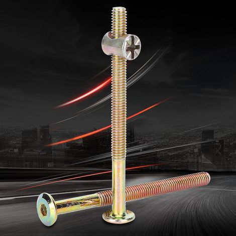 Vis à tête cylindrique creuse hexagonale pour meubles avec écrous (90 mm) (1/5)