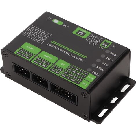 Convertisseur USB vers UART I2C SPI JTAG en Alliage d'Aluminium pour Interfaces Multiples 3.3V/5V Usage Industriel (1/5)