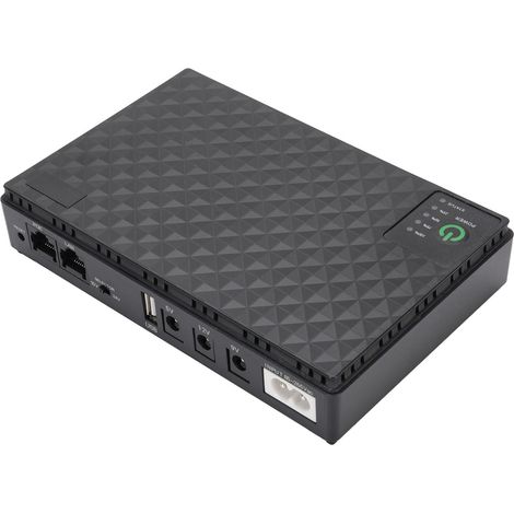 Alimentation de secours par batterie 10400 mAh, USB, 5 V CC, 5 V, 9 V, 12 V, PoE 15 V, 24 V, puissance maximale de 18 W, pour routeur et modem, prise européenne 85-265 V. (1/5)