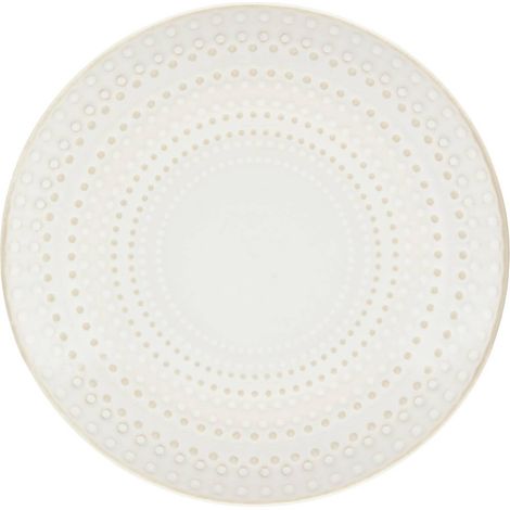 Set di 6 piatti da dessert con bordo a pois camille, diametro 20 cm, bianchi - Atmosphera créateur d'intérieur (1/2)