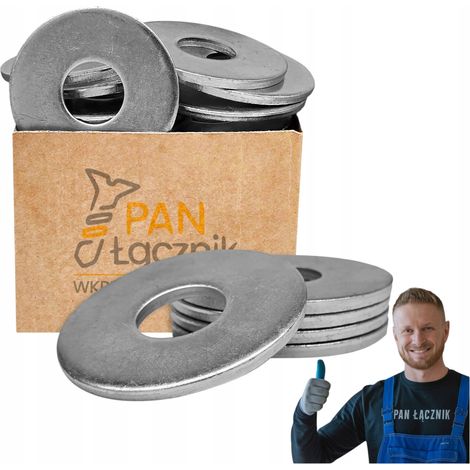Rondelles Larges Pan Łącznik, M24, Zinguées, Pour Fixation Renforcée, Sac 1 kg, 8 Pièces (1/5)