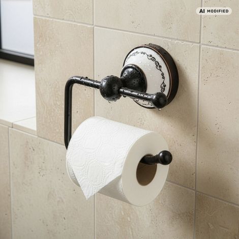 Support papier toilette rétro noir PaulGurkes (1/5)