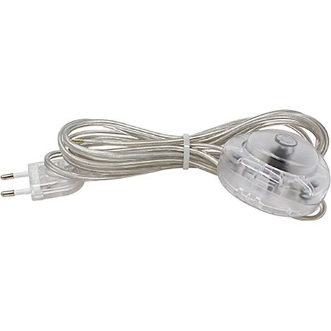 Interrupteur à pédale électrique avec câble, 2,5 à 250 V, 3 m, transparent (1/2)