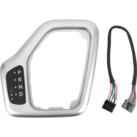 Luocute Lunette de Levier de Vitesse avec Kit de Harnais, Transmission Centrale 68413957AA Lunette de Levier de Vitesse Centrale élégante pour Cherokee 2014 à 2018, Pièces de Rechange pour (SILVER). (1/5)