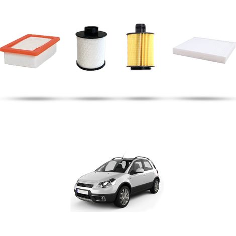 Kit tagliando 4 filtri compatibile con Fiat Sedici (189) 2.0 JTD 99kw dal 2009 (1/5)