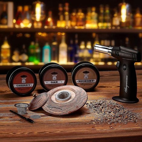 Nouveau kit fumoir à cocktails avec torche, Old Fashioned, kit d'infusion pour whisky - set 1- (1/5)
