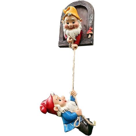 Décoration d'extérieur pour arbres avec des gnomes grimpants - (1/5)