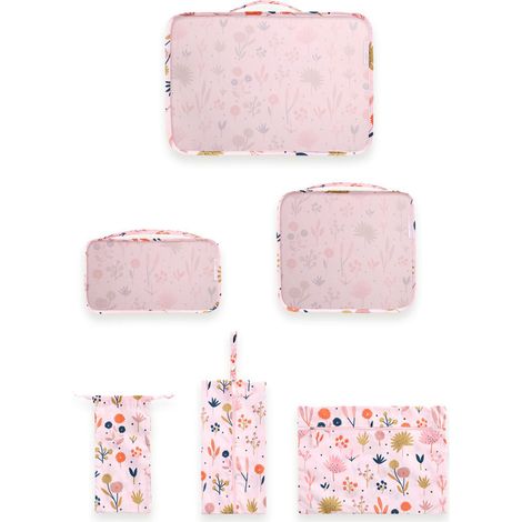 Ensemble de 6 sacs de rangement portables et pratiques pour sous-vêtements, organisateur de bagages pour les voyages (1/5)
