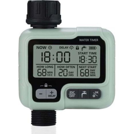 Programmateur Arrosage Automatique Minuteur Arrosage Goutte à Goutte, Imperméable et Utilisé à l'extérieur, Modes Multiples, Irrigation pour Jardin Ferme Pelouse Fleur (1/4)