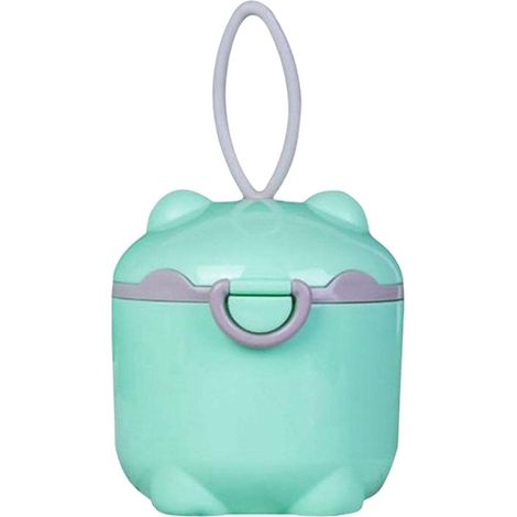 Boîte de rangement portable en poudre de lait pour bébé avec cuillère (vert)