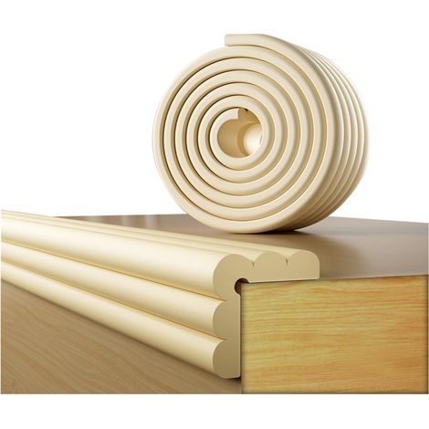 2M Protections de Bords Table pour bébé, d'angle Souples Meubles et Tables, Pare-Chocs Enfants, Coussins pré-collés,Tout Usage Anti-Crash Protection (Beige) Beige - (1/5)
