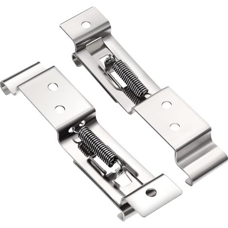Lntyq Clips de Plaque d'Immatriculation de Remorque 2 Supports de Plaque d'Immatriculation à Ressort en Acier Inoxydable Pinces de Plaque d'Immatriculation de Voiture, 4,25 Pouces de Profondeur