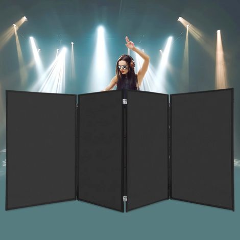 Panneau de stand pliable de DJ, panneau de stand actif de façade portable, écran de couverture de dj portable, 71.12 119.38cm (1/5)