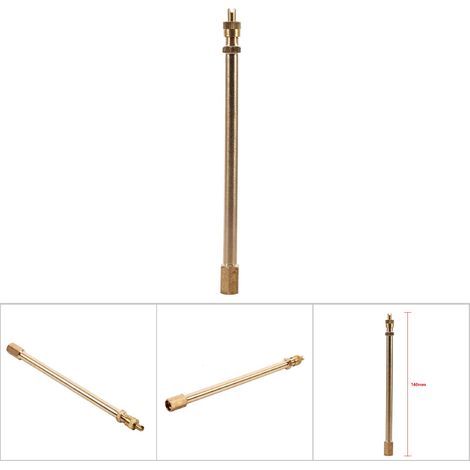 140 mm gerader Messing-Reifenventilverlängerer für Tiefbettfelgen (1/5)