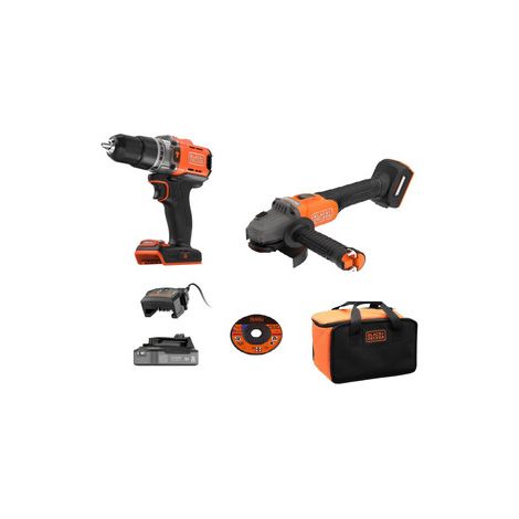 B+D KIT TRAPANO C/PERC + SMERIGLIATRICE 18V + ACC - 1 pezzo