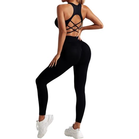 Completo da palestra a coste per allenamenti, reggiseno e leggings, completo sportivo S (leggings a coste S) (1/5)