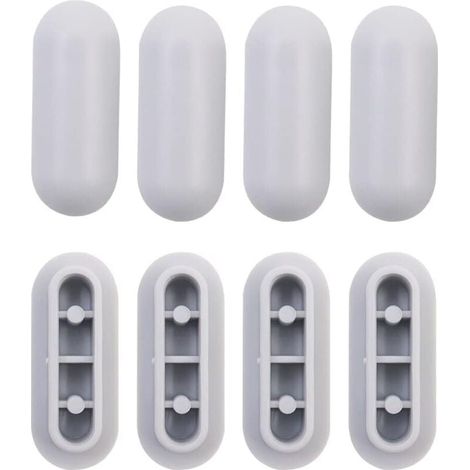 4 Pièces Tampon Universel pour Siège de Toilette Universel Chocs Kit de Tampon Abattant WC Plastique Toilette Pare-chocs Remplacement (1/4)