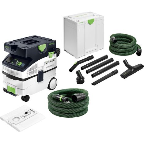 Festool CTM MIDI I CLEANTEC Absaugmobil 1200 Watt 15 l Staubkl. M + RS-HW D 36-Plus Handwerker Reinigungsset
