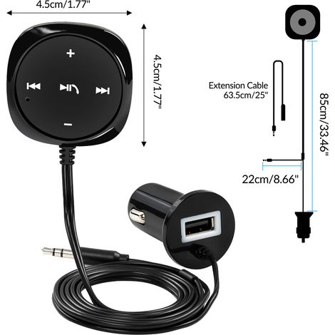 Ricetrasmettitore digitale Bluetooth USB, adattatore audio HiFi da AUX da 3,5 mm a RCA (1/4)