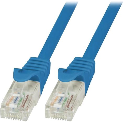 Cable reseau RJ45 male U-UTP Cat.6 bleu - 1.5m