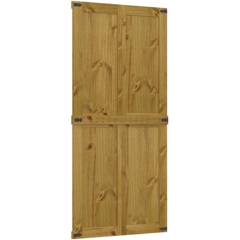 Barn Door Corona Honey Brown 90 x 210 cm Solid Pine Wood vidaXL