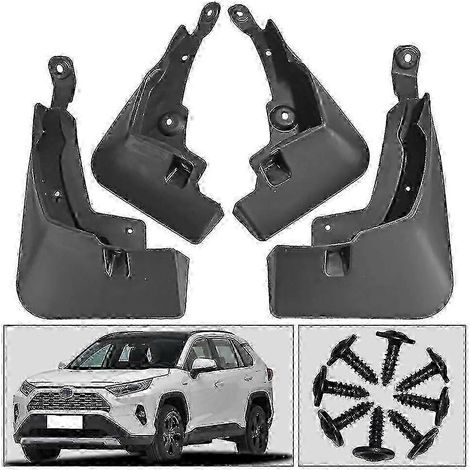 Ensemble de 4 bavettes de protection souples en polycarbonate pour Toyota Rav4 (2019-2022), avant/arrière. (1/5)