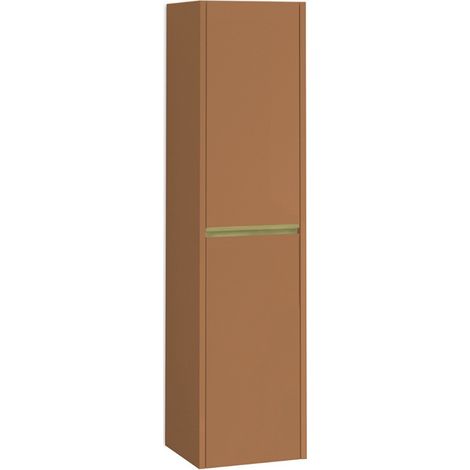 Columna Baño Suspendida 1 Puerta 140 x 34,9 x 32,2cm Sunset Mate Tirador Oro
