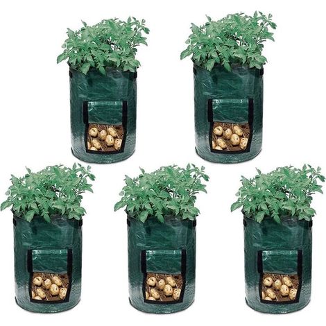 pcs 10 Gallon Outdoor Vegetable Grow Bags Fertilizer Planter Bags 35x45cm (1/4)