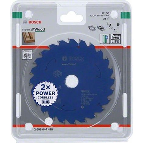 Bosch Expert Lama Circolare Senza Filo 136 mm 24 Denti Carburo