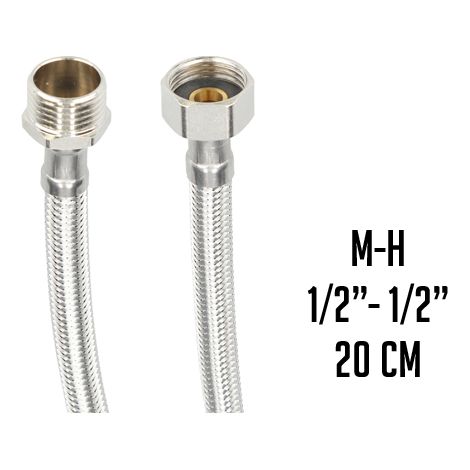 LATIGUILLO INOX. M1/2" X H1/2" 20 CM