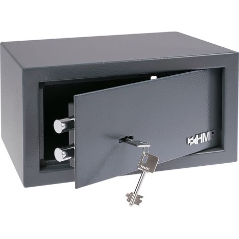 HMF Möbeltresor Doppelbartschloss, Hotelsafe, Zimmersafe, 31 x 25 x 17 cm, anthrazit, 49217-11 (1/5)