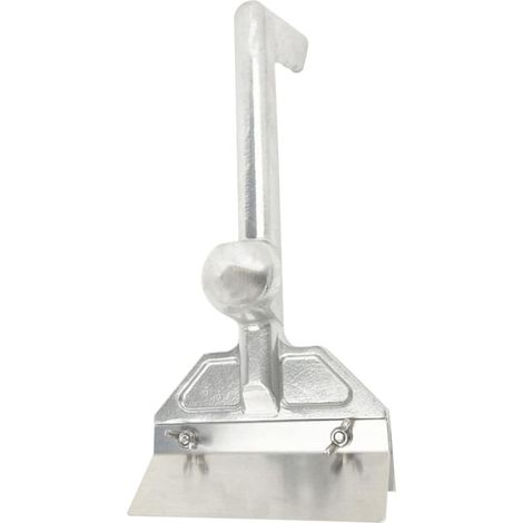 Grattoir robuste en acier inoxydable 420 avec long manche argenté, protège les mains et les doigts (1/5)