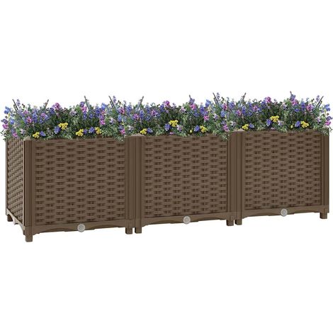 vidaXL Raised Bed 120x40x38 cm Polypropylene