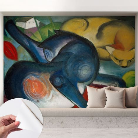Fotomurale adesivo stickers - per camera da letto - per corridoio - decorazione casa moderna Arte felina 208x146 cm (1/5)