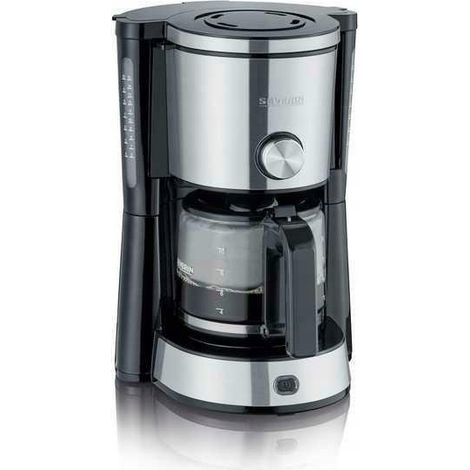 Severin KA 4825 cafetera de filtro acero inoxidable y negro 1,25 L
