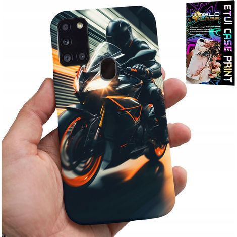 Custodia per Samsung Galaxy A21s - motociclista, motore, ventola, moto + vetro (1/5)