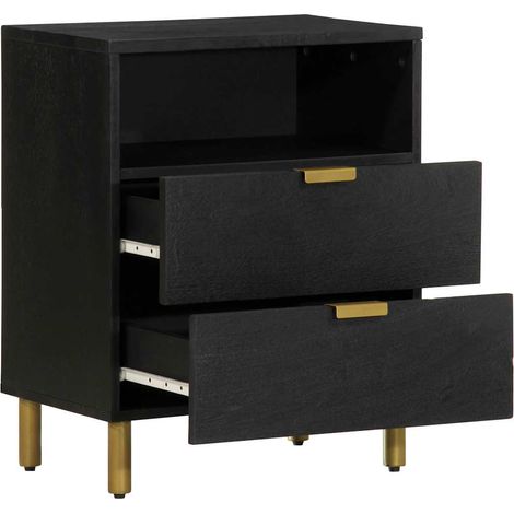 Maison Exclusive - Comodino Nero 50x33x62 cm in Legno Multistrato (1/5)