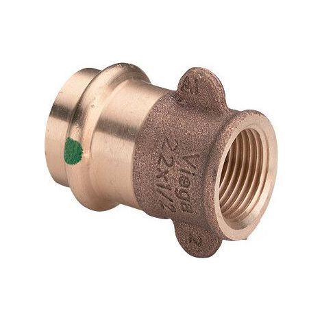 Viega Sanpress Übergangsstück 298913 18 mm x Rp 1/2, Rotguss oder Siliziumbronze, SC-Contur (1/2)
