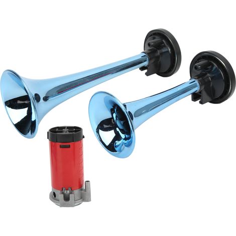 Klaxon pneumatique double trompette avec compresseur 130 dB 530/680 Hz 12 V universel pour camion, voiture, SUV et yacht (1/5)
