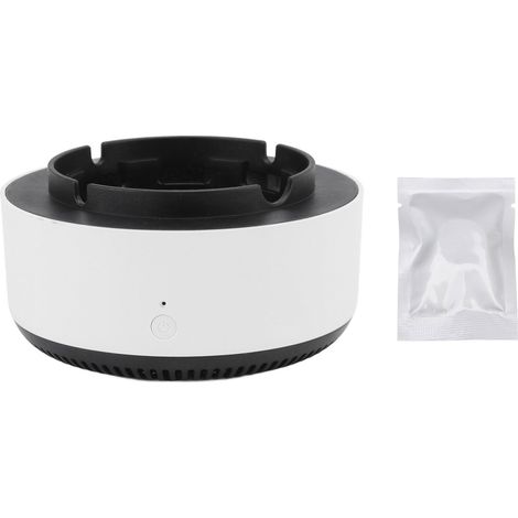 Cendrier intelligent auto-extincteur petit multifonction purificateur d'air à ions négatifs pour maison blanc et noir (1/5)